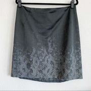 Elie Tahari Black Lace Print Elva Skirt Size 12