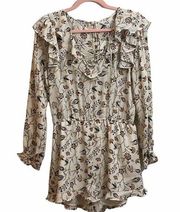 Jack by BB Dakota Floral Ruffle Romper NWT