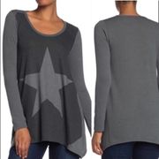 Go Couture grey star top large new