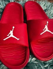 Red Jordan Slides (10 in Men’s)