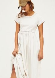 Free People Carissa Tee Maxi Dress In Ivory NWT Size Small