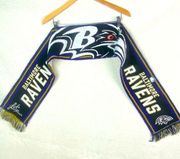 Baltimore Ravens Winter Scarf Purple White & Black Team Logo NFL‎ Football NEW