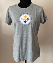 Nike  Women’s Pittsburgh Steelers dri fit T shirt top large GRAY NWOT athletic