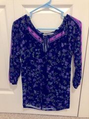 Women's 3/4 Sleeve Blouse Size S