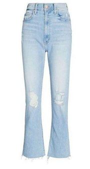 NWT Mother High Waisted Rider Ankle Fray in Island Afterhours Straight Jeans 29