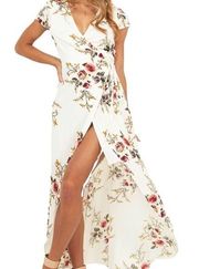 Showpo floral wrap maxi dress