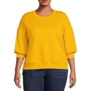 Women’s Plus Size Puff Sleeves Sweatshirt Size 1X