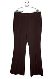 NWT The Limited Pull On Flare Brown Dress Pants w/ Zipper Pockets Size 14
