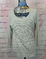 Apt 9 gray sweater with beads size small