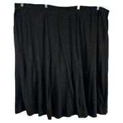 Jessica London 5X Skirt 38W 40W Black Midi A Line Elastic Waist Pull On 1209