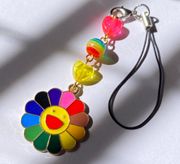 Kawaii retro y2k Rainbow flower & mix beads phone strap/accessory/keychain/bag charm/car display💖