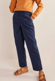 NEW NWT Women’s Boden Casual Cotton Pants Night Blue Navy Size 6 Regular 