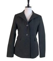 Old Navy Black High Neck Peplum Pea Coat Winter Jacket Women's Size Small