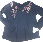 New Floral Embroidered Waffle Thermal