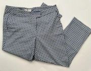 5/$25 - KENAR Blue Geometric Midrise Cropped Pants Womens 6