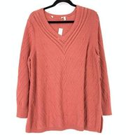 Soft Surroundings Sweater Women's Size PXL V-Neck Caprisa Wool Long Sleeve