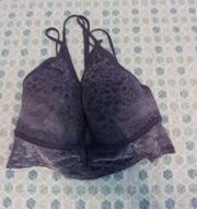 PINK - Victoria's Secret Victoria Secret PINK Bra Med blue purple velvet bralette