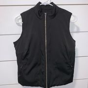 anne taylor LOFT black puffer vest