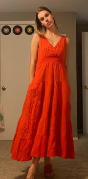 Maxi Coral Sundress