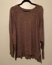 Aerie Olive Green Oversized Soft Crew Neck Sweater Size XL