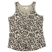 Live Love Lounge Karen Neuburger Soft Animal Print Lounge Tank Top Small NWOT