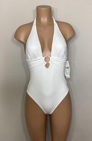 Carmen Marc Valvo white swimsuit