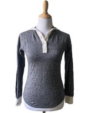 Women's Shadow Pine Hoodie In Black - Moonbeam Marble XS