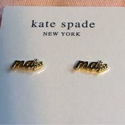 **MOTHER’S DAY** Kate Spade Gold “MA” Earrings NWT