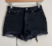 Abercrombie & Fitch Vintage  Cut Off Jean Shorts Black Size 24 or 00