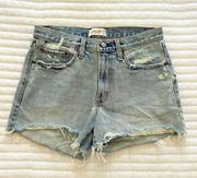 abercrombie high rise boyfriend denim shorts size 26