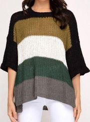 Color block sweater