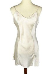 Vintage Victoria’s Secret Ivory Silk Chemise Slip Nightgown Lingerie Large