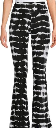 black and white  flare leggings size small