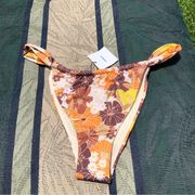 NWT Zara Neutral Floral Bikini Bottom XL