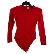 American Apparel Red Long Sleeve Bodysuit Size Medium