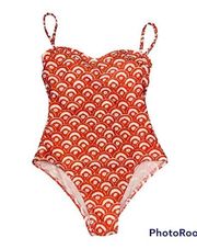 Roberta Roller Rabbit Orange & White One Piece Swimsuit