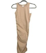 Le Lis brown nude ruched sides mini dress NWT