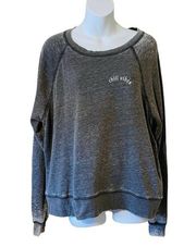 Amuse Society acid wash relaxed Chill Vibes pullover sweater