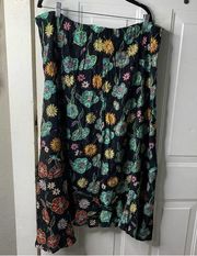 Vintage Chico’s floral embellished embroidered A line skirt size XL