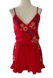 Trixxi Clothing Company Women Size Small Romper Red 19-791