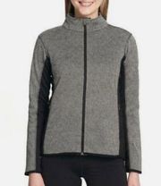 Andrew Marc New York Gray Herringbone Activewear Jacket