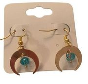 Handmade Crescent Blue Moon Earrings!