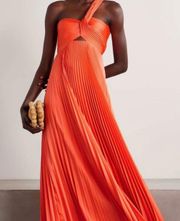 ALC Women’s Nessa One Shoulder Cutout Knotted Pleated Gown