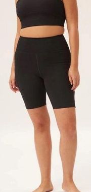 Girlfriend Collective Black High-Rise Bike Short XS