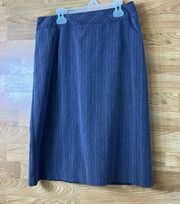 Norton McNaughton Stretch Size 10 Striped Plumish/Grayish Color Skirt