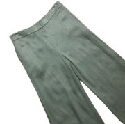 Theory Wide Leg Crepe Drape Pants Sage Green Size 6