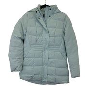 NWT Lands' End Women's Quilted Stretch Down Coat Size XS mint, Aqua