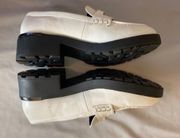 BP White Black Lug Sole Loafers Size 9.5
