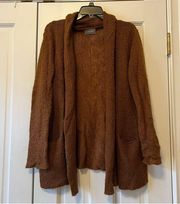 Wooden Ships by Paola Buendía Mohair & Wool Brown Knit Cardigan