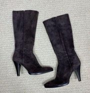 Antonio Melani Brown Suede Leather Heeled Boots